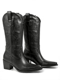 Cowboy Boots Western Boots Pointed Toe Retro Short Cowgirl Boots