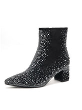 Rhinestone Boots Bling Diamond Ankle Boots