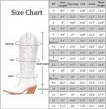 Western Cowboy Boots Embroidered Mid-Calf Boots