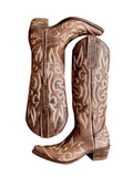 Embroidered Zip Snip Mid Calf Cowgirl Tall Boots