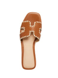 Stitch H-Sahped Single Band Square Oran Slippers Flats Sandals