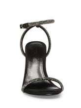 Sparkly Rhinestone Almond Toe Buckle Ankle Strap Stiletto Heel Sandals