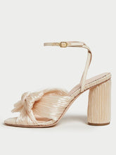 Red Pleated Bow Heels For Wide Feet Block Heel Anke Strap Sandals