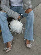 Clear Pearl Double Bow Pointy Stiletto Pumps With Ankle Buckle Strap