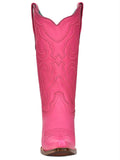 Rose Red Embroidered Snip Toe Wide Mid-Calf Western Boots