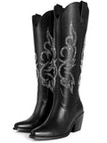 Rhinestone Cowboy Boots Western Boots Sparkly Tall Boots with Side Zipper