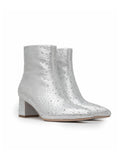 Silver Rhinestone Boots Bling Diamond Ankle Boots