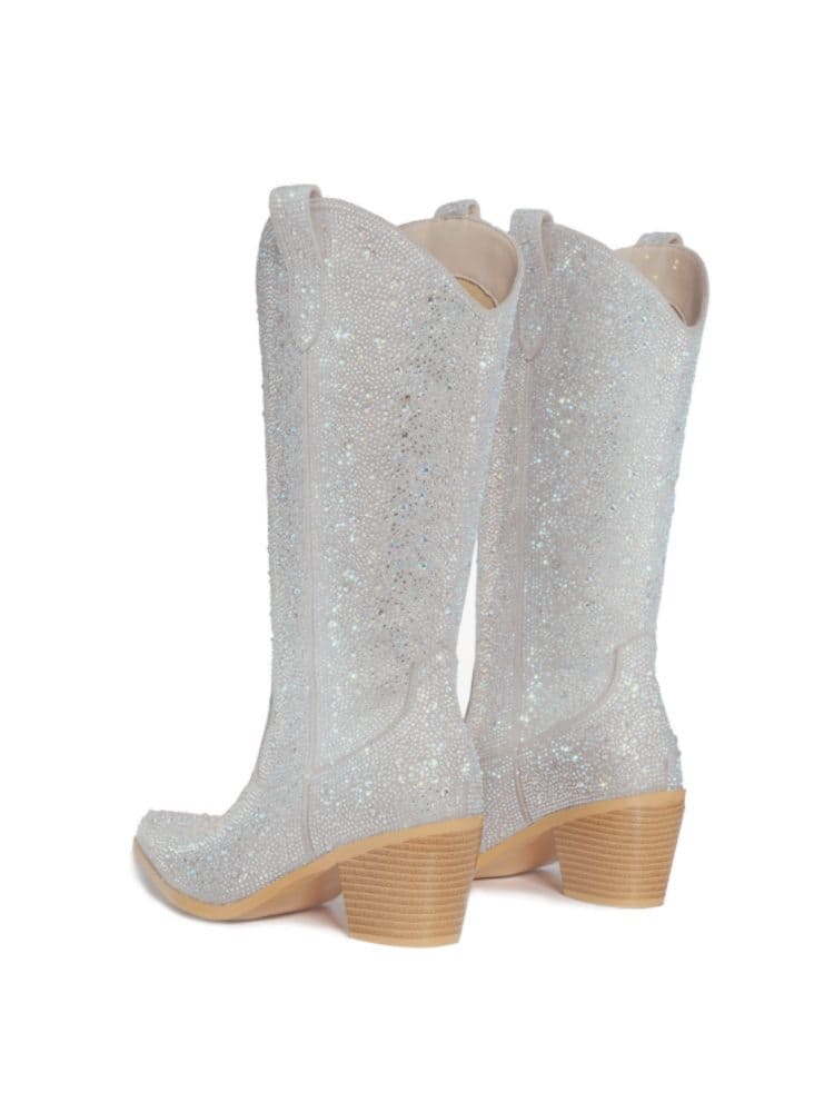 Rhinestone Boots Wide Calf Sparkly Cowgirl Boots