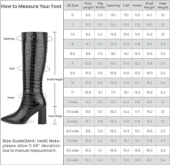 Faux Crocodile Boots Fashion Knee High Boots