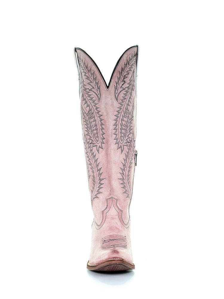 Embroidered Pointy Zip Mid Calf Tall Cowgirl Retro Boots