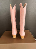 Embroidered Snip Wide Mid Calf Western Boots