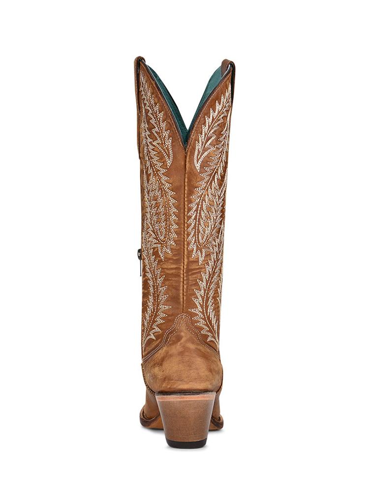 Embroidered Pointy Zip Mid Calf Tall Cowgirl Retro Boots