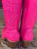 Embroidered Snip Toe Mid-Calf Western Boots